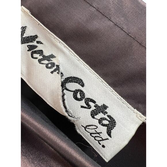 Victor Costa Ltd. Women’s Vintage Taffeta Balloon Leg One Piece Iridescent 10 - Picture 5 of 16